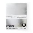 25 Sheets Shiny Silver Foil 8.5" x 11" Cardstock Paper by Recollections