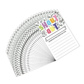 25 Sheets Shout Out Card School Reward Card 4x6Inch For Student Teacher School