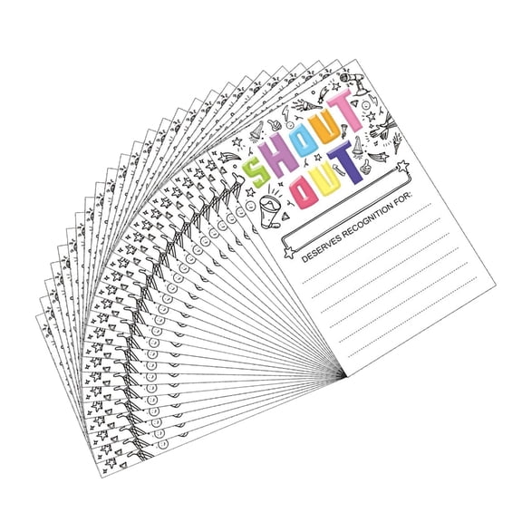 25 Sheets Shout Out Cards Appreciation Reward Cards For Teachers Employees Bulletin Board Display