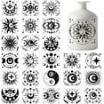 thumbnail image 1 of 25 Sheets Sun Moon Silhouette Mason Jar Decals Stickers Leaves Plastic Silhouette Wall Decal Sticker Adhesive Lantern Jar Stickers Window Lamp Decals Glass Art Mural Home Decor, 1 of 9