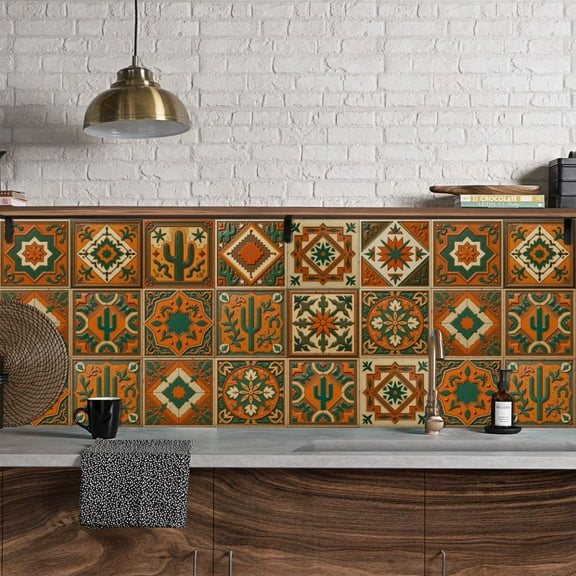 25 Sheets Tiles Stickers 8x8inches Kitchen Tile Decals Bathroom Wall Stickers Self Adhesive Waterproof Removable Home Decor