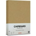 thumbnail image 1 of 25 Sheets of Chipboard, 30pt (Point) Medium Weight Cardboard .030 Caliper Thickness, Craft and Packing, Brown Kraft Paper Board (8.5 x 5.5), 1 of 6