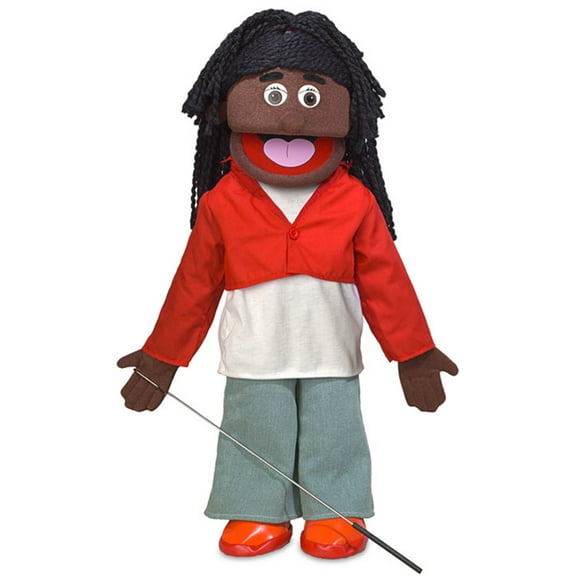25" Sierra, Black Girl, Full Body, Ventriloquist Style Puppet