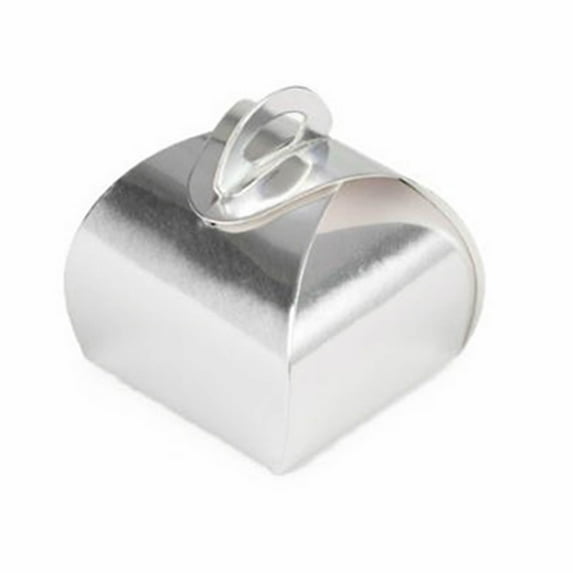25 Single Truffle Totes 1 1/2" L x 1 1/2" W x 1 1/4" - Silver