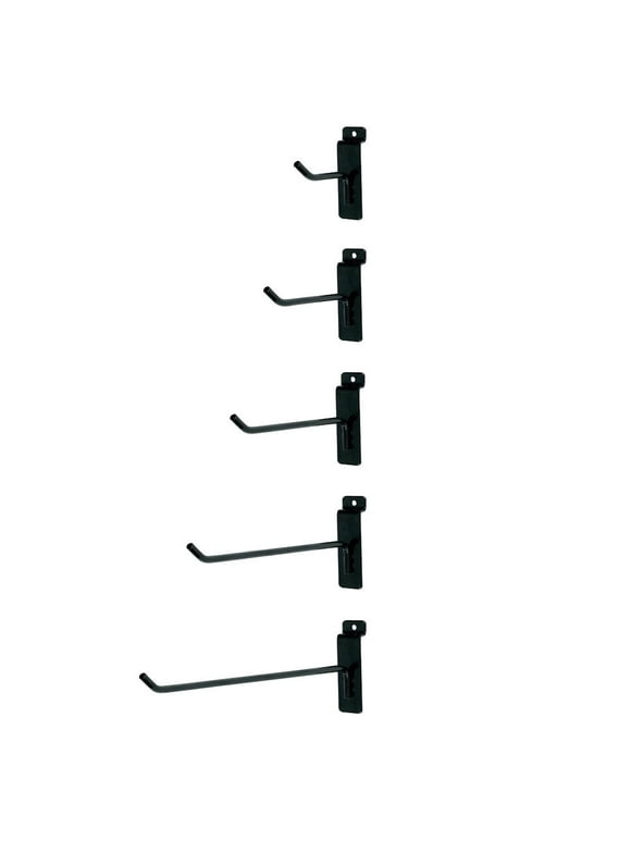 25 Slatwall Hooks - 5 slatwall hooks each - 2", 4" , 6", 8",10"