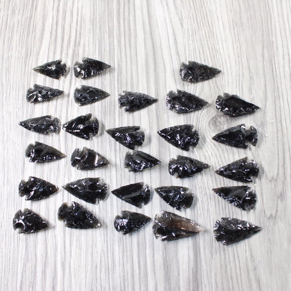 25 Small Obsidian Ornamental Arrowheads #1852 Spearhead