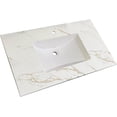 thumbnail image 1 of 25" Solid Surface Polyurethane Resin Streamline Nano Vanity Top With Sink, Durable, Consistent Color, Easy-to-Clean, Built-in Overflow GOLDEN VEIL, 1 of 6