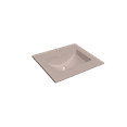 thumbnail image 1 of 25" Solid Surface Polyurethane Resin Streamline Vanity Top with Sink-Durable, Consistent Cappuccino Color, Easy-to-Clean, Built-in Overflow, Single-Hole Faucet Mount, 1 of 6