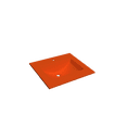 thumbnail image 1 of 25" Solid Surface Polyurethane Resin Streamline Vanity Top with Sink-Durable, Consistent Orange Color, Easy-to-Clean, Built-in Overflow, Single-Hole Faucet Mount, 1 of 6