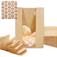 thumbnail image 1 of 25 Sourdough Bread Bags For Homemade Loaf Kraft Brown Paper Bread Bags with Window and Square Bottom Large Bakery Bag - Reusable and Disposable Square Bottom for Easy Storage of Sandwiches and Bagels, 1 of 6