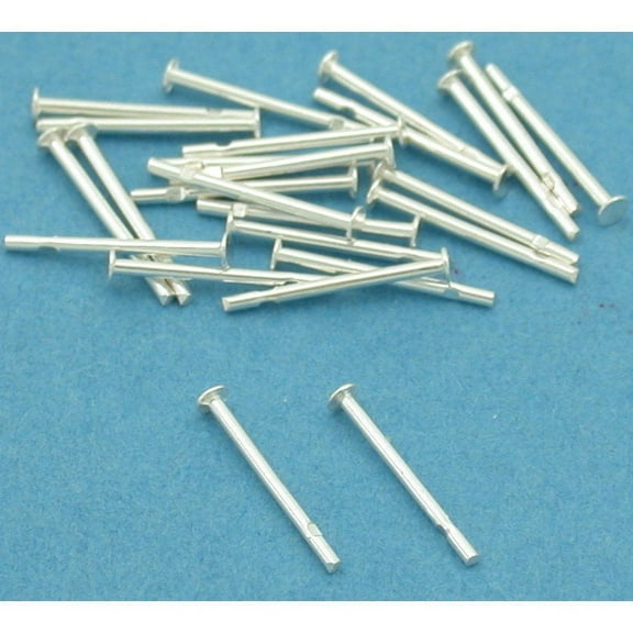 25 Sterling Silver Head Pins Jewelers Beading 22Ga 3/8"