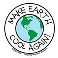 thumbnail image 1 of 25 Stickers, MAKE EARTH COOL AGAIN STICKER - World Map Earth Weather Resistant Long Lasting In / Out Door Die-Cut Decal Sticker - 2", 25 Pieces, 1 of 1