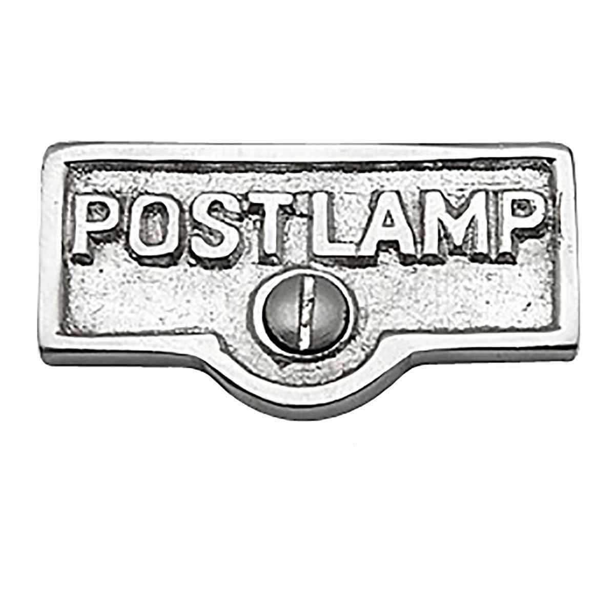 25 Switch Plate Tags POST LAMP Name Signs Labels Chrome Brass