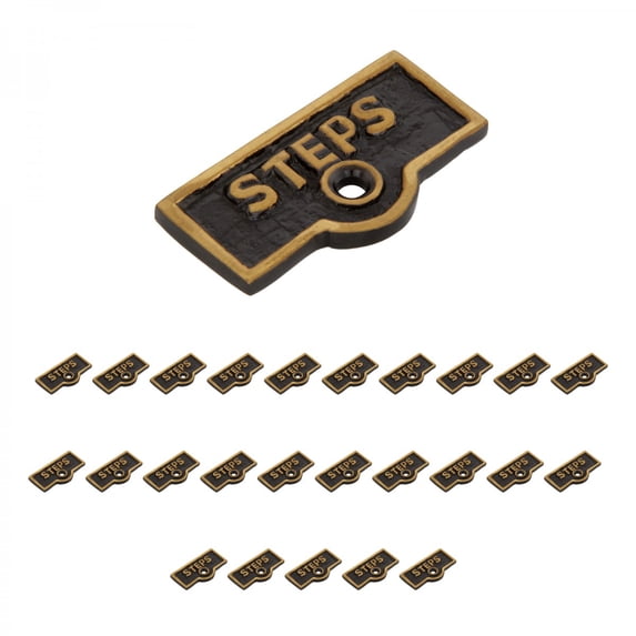 25 Switch Plate Tags STEPS Name Signs Labels Cast Brass Traditional Engraved Wall Light Switch Cover Labels | Renovators Supply