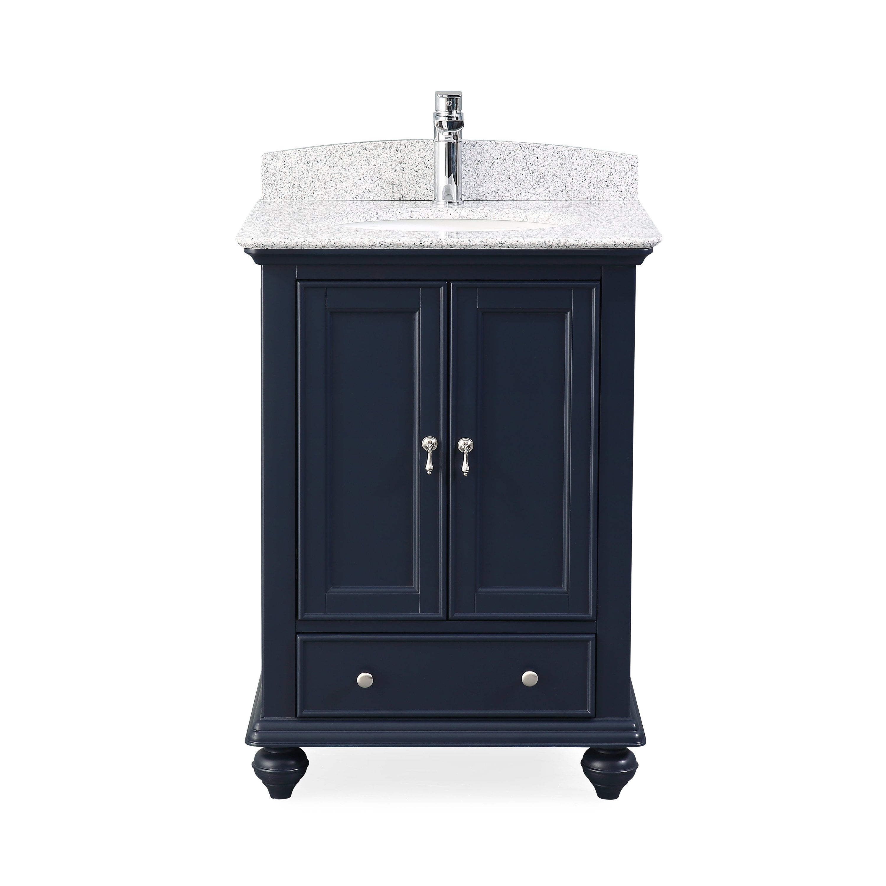 25" Tennant Brand Gillian Narrow Contemporary Navy Blue Bathroom