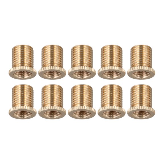 25 Thread Adapter Nuts Insert Set for Gear Shift Knob 10PCS Pack Knobs 10 Gold Aluminum Automobile Parts