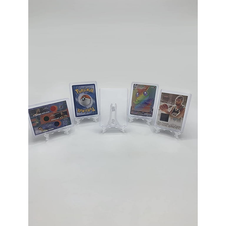 25 Toploader and 10 Stand Bundle, Designed for Perfect Trading Card Display and Protection Including Sports Cards, Mtg, Yugioh, Pokemon and Other