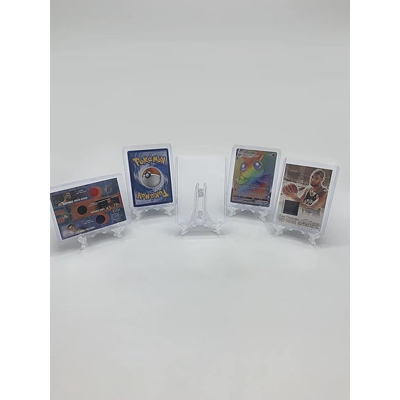 25 Toploader and 10 Stand Bundle, Designed for Perfect Trading Card Display and Protection Including Sports Cards, MTG, Yugioh, Pokemon and Other Standard Sized Cards.