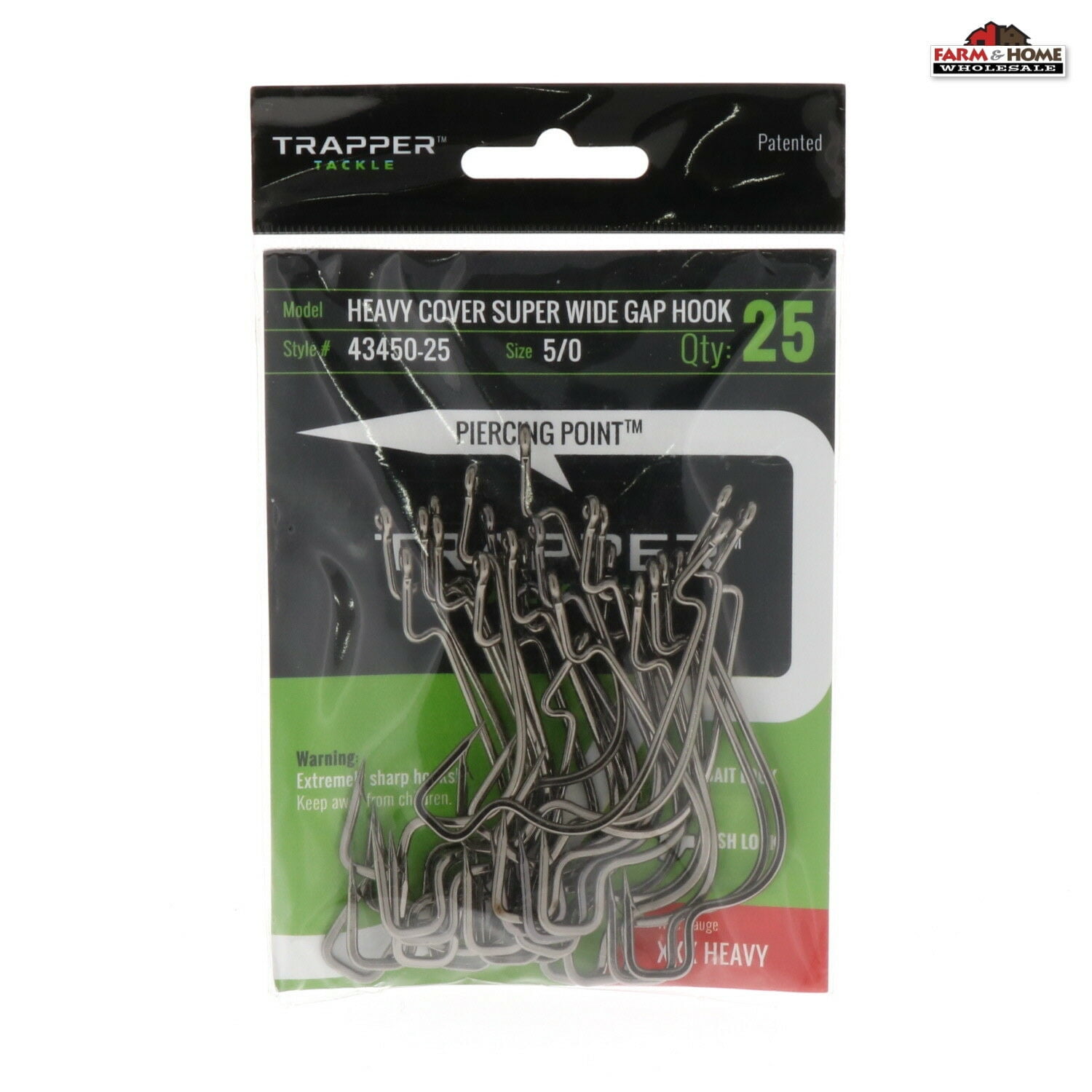 Trapper Heavy Cover Offset Super Wide Gap Fishing Hooks