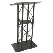 25" Truss Podium for Floor with Interior Shelf, Aluminum & Steel Black LCT4PSTPBK