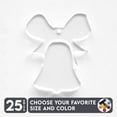 thumbnail image 1 of 25 Units Acrylic Christmas Ornaments Bell Soto 1/8" Thick – Clear or Solid Color – (Size 3") Made in USA, 1 of 5