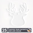 thumbnail image 1 of 25 Units Acrylic Christmas Ornaments Elk 1/8" Thick - Clear or Solid Color - (Size 6") Made in USA, 1 of 5