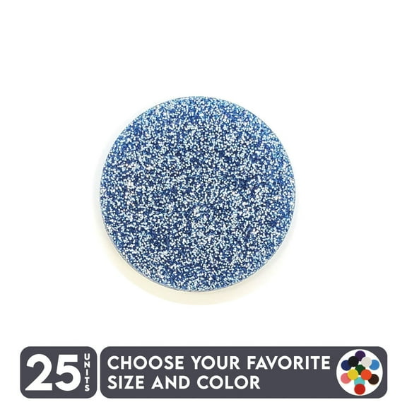 25 Units Acrylic Circle Blanks 1/8" Thick – Glitter Colors – (Size 2") Made in USA