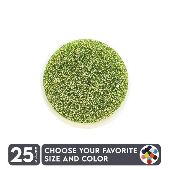 25 Units Acrylic Circle Blanks 1/8" Thick - Glitter Colors - (Size 4.5") Made in USA