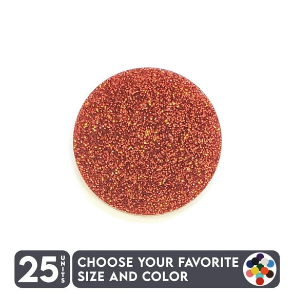 25 Units Acrylic Circle Blanks 1/8" Thick - Glitter Colors - (Size 8") Made in USA