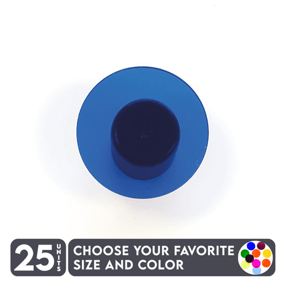 25 Units Acrylic Circle Blanks 1/8" Thick - Tranlucent Colors - (Size 4.5") Made in USA