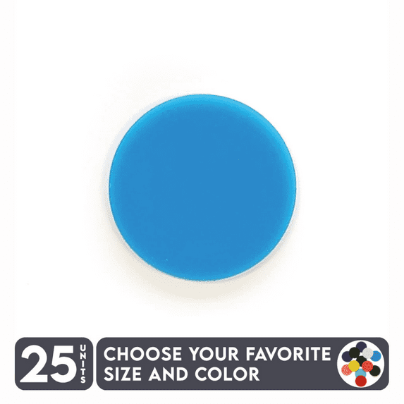 25 Units Acrylic Circle Blanks 1/8" Thick - Clear or Solid Color - (Size 10") Made in USA