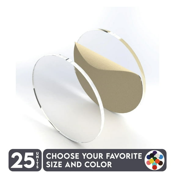 25 Units Acrylic Circle Blanks 1/8" Thick – Clear or Solid Color – (Size 3.5") Made in USA