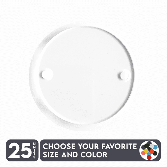 25 Units Acrylic Circle Blanks With Two Hole 1/8" Thick - Clear or Solid Color - (Size 12") Made in USA