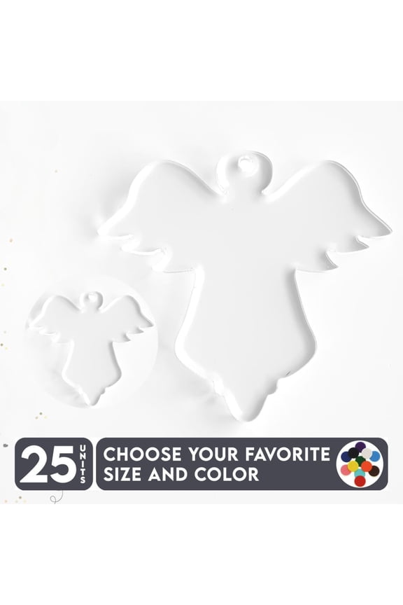 25 Units Acrylic Keychains Angel Daniel 1/8" Thick – Clear or Solid Color – (Size 2.5") Made in USA