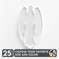 thumbnail image 1 of 25 Units Acrylic Keychains Angel David 1/8" Thick – Clear or Solid Color – (Size 3") Made in USA, 1 of 5