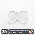 thumbnail image 1 of 25 Units Acrylic Keychains Bow Soto 1/8" Thick – Clear or Solid Color – (Size 3") Made in USA, 1 of 5
