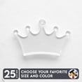 thumbnail image 1 of 25 Units Acrylic Keychains Crown 1/8" Thick – Clear or Solid Color – (Size 3") Made in USA, 1 of 5