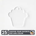 thumbnail image 1 of 25 Units Acrylic Keychains Cupcake 1/8" Thick – Clear or Solid Color – (Size 3") Made in USA, 1 of 5