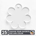 thumbnail image 1 of 25 Units Acrylic Keychains Flower 1/8" Thick – Clear or Solid Color – (Size 3") Made in USA, 1 of 5