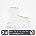 thumbnail image 1 of 25 Units Acrylic Keychains Line Skate 1/8" Thick – Clear or Solid Color – (Size 3") Made in USA, 1 of 5