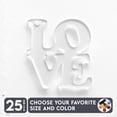 thumbnail image 1 of 25 Units Acrylic Keychains Love Letters 1/8" Thick – Clear or Solid Color – (Size 3") Made in USA, 1 of 5
