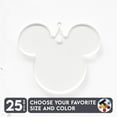 thumbnail image 1 of 25 Units Acrylic Keychains Mouse Head with Hat 1/8" Thick – Clear or Solid Color – (Size 2.5") Made in USA, 1 of 5