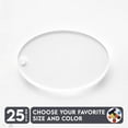 thumbnail image 1 of 25 Units Acrylic Keychains Oval 1/8" Thick – Clear or Solid Color – (Size 2.5") Made in USA, 1 of 5