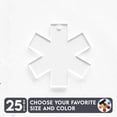 thumbnail image 1 of 25 Units Acrylic Keychains Paramedic Symbol 1/8" Thick – Clear or Solid Color – (Size 2.5") Made in USA, 1 of 5