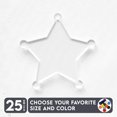 thumbnail image 1 of 25 Units Acrylic Keychains Sheriff Badge 1/8" Thick – Clear or Solid Color – (Size 2.5") Made in USA, 1 of 5
