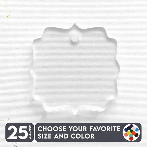 25 Units Acrylic Keychains Sing Soto 1/8" Thick – Clear or Solid Color – (Size 2.5") Made in USA