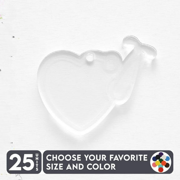 25 Units Acrylic Keychains Stethoscope 1/8" Thick – Clear or Solid Color – (Size 3") Made in USA