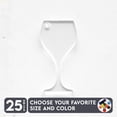 thumbnail image 1 of 25 Units Acrylic Keychains Wine Glass 1/8" Thick – Clear or Solid Color – (Size 2.5") Made in USA, 1 of 5