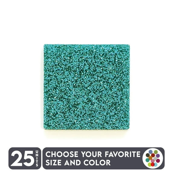 25 Units Acrylic Square Blanks , 1/8" Thick - Glitter Colors - (Size 5.5") Made in USA
