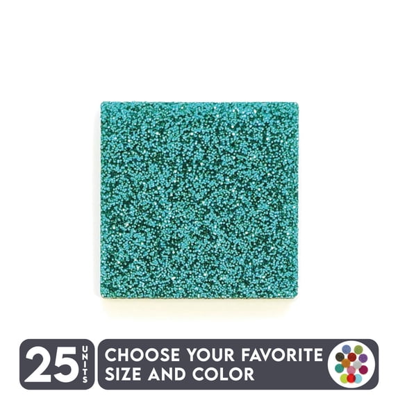 25 Units Acrylic Square Blanks , 1/8" Thick - Glitter Colors - (Size 8") Made in USA
